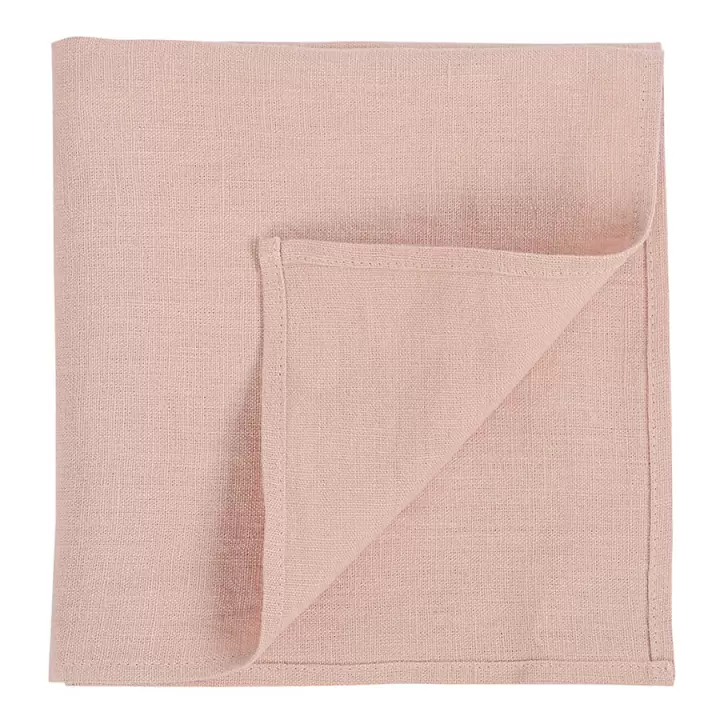 Салфетка сервировочная салфетка из умягченного льна розово-пудрового цвета из коллекции essential