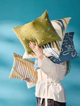 Чехол на подушку Незабудки из коллекции ethnic, 45х45 см