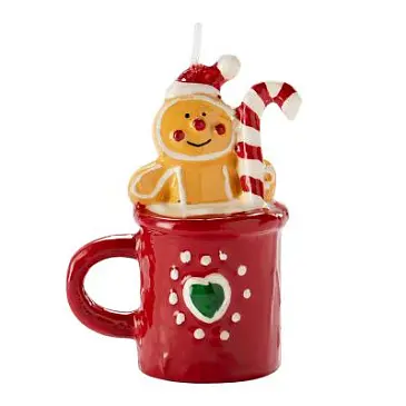 Свеча новогодняя Имбирный Кофе из коллекции new year essential, 9,5см