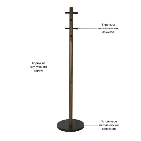 Вешалка напольная Umbra Pillar, чёрная_УЦЕНКА(2)