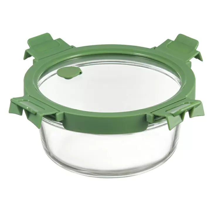 Контейнер для запекания и хранения круглый с крышкой Smart Solutions, 650 мл, зеленый