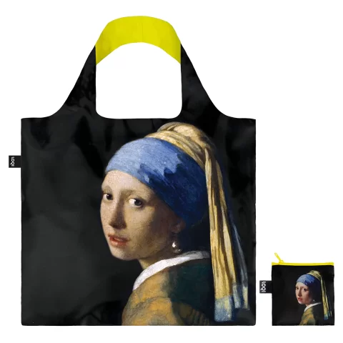 Складная сумка LOQI JOHANNES VERMEER Girl with a Pearl Earring Neon