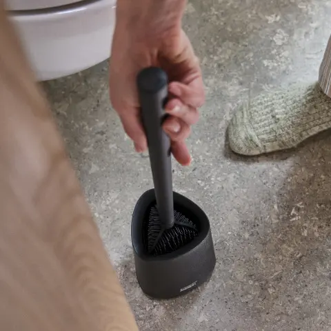 Ершик для унитаза с подставкой Joseph Joseph Flex 360 Lite, черный матовый