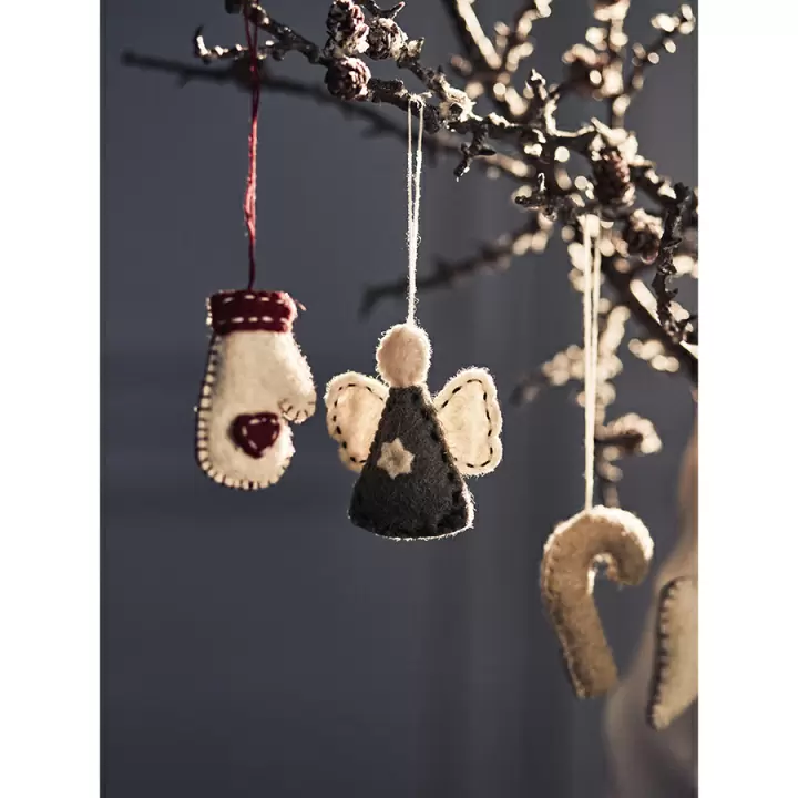 Набор елочных украшений из фетра felts mood из коллекции new year essential