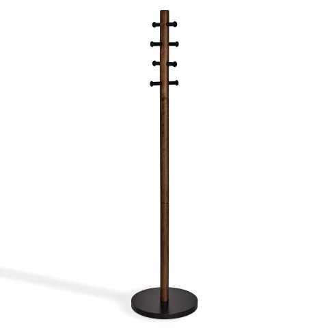 Вешалка напольная Umbra Pillar, черная/орех