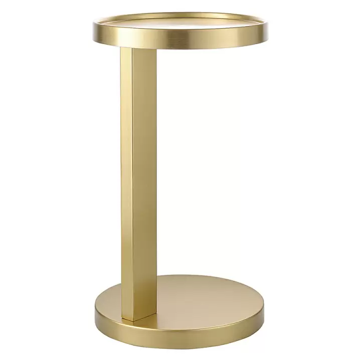 Столик приставной yanis, D25,5 см, золотой