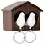 Держатель для ключей QUALY Duo Sparrow, коричневый/белый