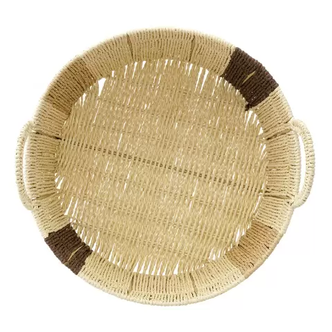 Корзина плетеная круглая bodhran chocolate из коллекции ethnic, размер l