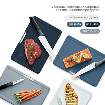 Набор разделочных досок с ножами Joseph Joseph Folio Plus, графит