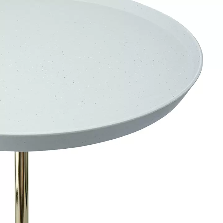 Столик кофейный sustainable collection, D37,7 см, серый/белый