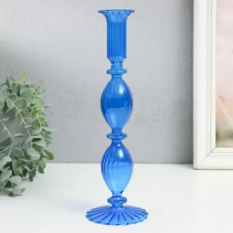 Подсвечник фигурный из стекла Физалис 21 см