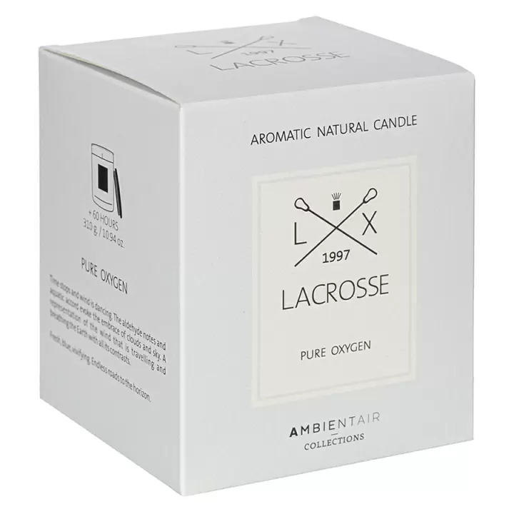 Свеча ароматическая Ambientair Lacrosse, Кислород (новая), 60 ч