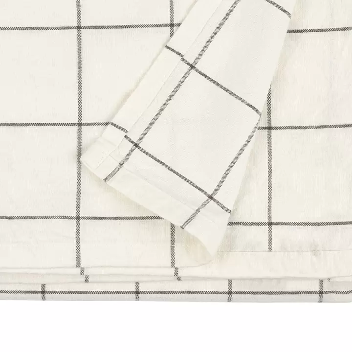 Скатерть из хлопка белого цвета в клетку из коллекции essential, 170х170 см