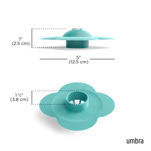 Фильтр-заглушка для слива Umbra Bloom в форме цветка, бирюзовый