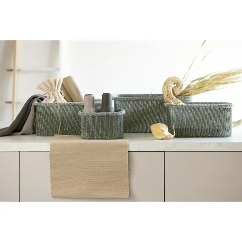 Набор из 4-х корзин для хранения sustainable collection, оливковый