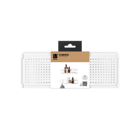 Набор из 2-х полок для ванной и кухни UMBRA Cubiko, белые