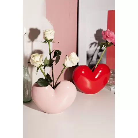 Ваза для цветов love, 15,5 см, светло-розовая