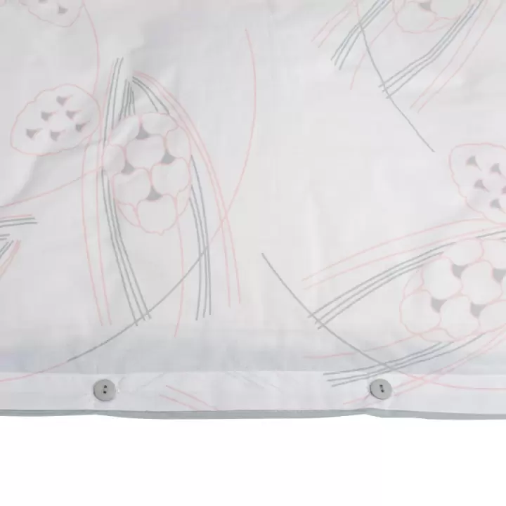 Комплект постельного белья из перкаля белого цвета с принтом "Хвойное утро" из коллекции russian north, 150х200 см