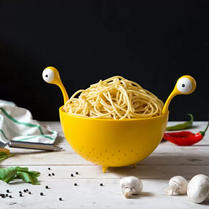 Дуршлаг spaghetti monster желтый