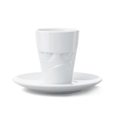 Кофейная пара Tassen Grumpy, 80 мл, белая
