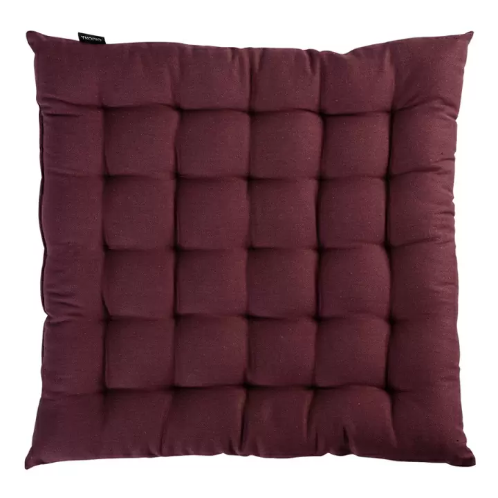 Подушка на стул бордового цвета из коллекции wild, 40х40 см