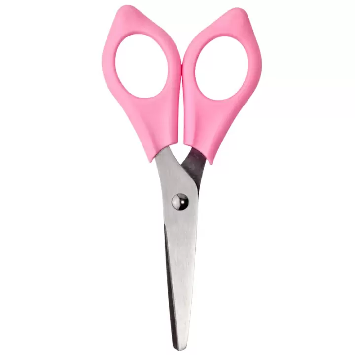 Ножницы+магнит со скрепками Qualy Bunny, розовый