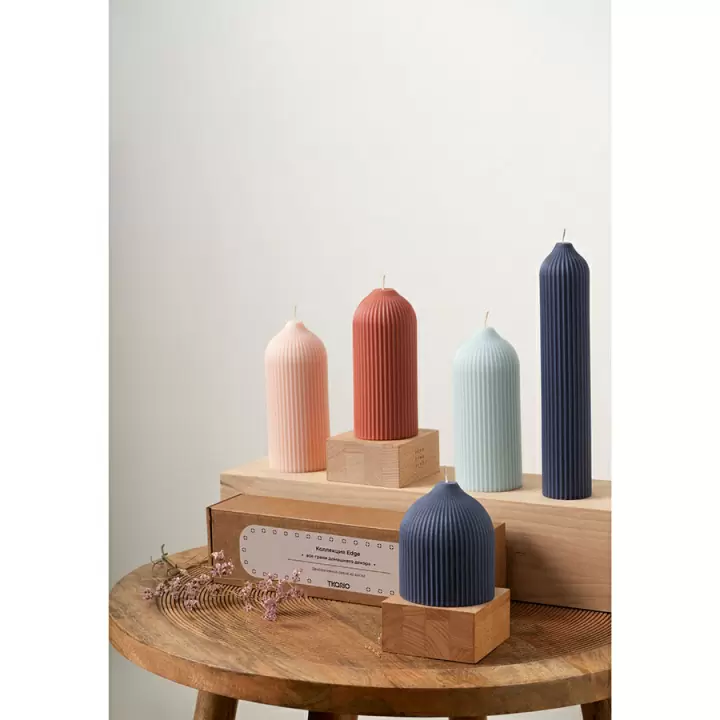 Свеча декоративная террактового цвета из коллекции edge, 16,5см