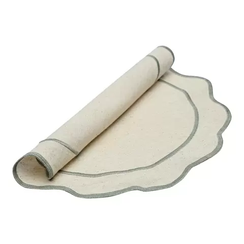 Салфетка под приборы anemone из коллекции trendy ruffles, D38 см, серый