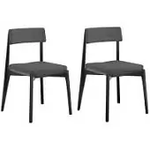 Набор из 2 стульев aska, рогожка, черный/темно-серый