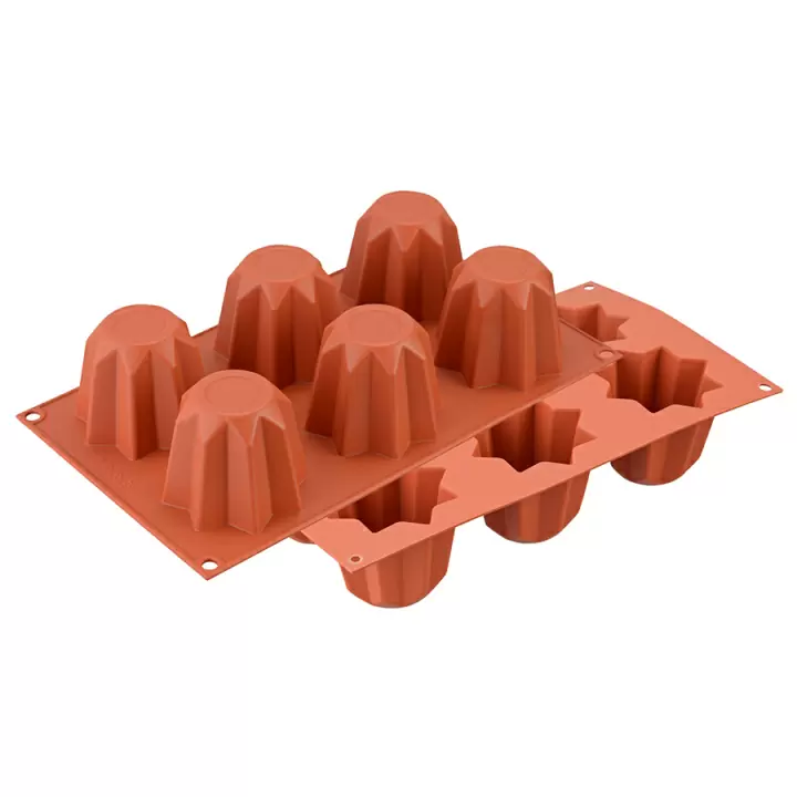 Форма для приготовления кексов Silikomart Mini Pandoro, 34 х 18 х 6 см, силиконовая, красная