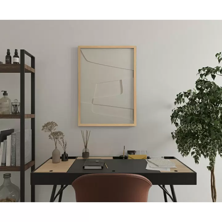 Панно декоративное с эффектом 3d minimalism, с бежевой рамой, 50х70 см