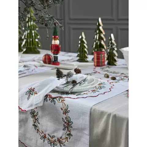 Дорожка на стол festive wreath из коллекции new year essential, 45х150 см