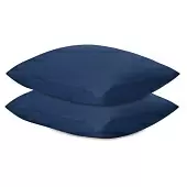 Набор наволочек из премиального сатина темно-синего цвета из коллекции essential, 50х70 см
