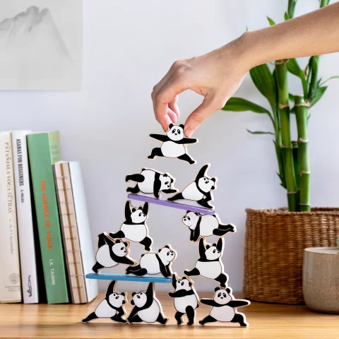Игра на баланс Peleg Design Zen Panda, настольная игра с пандами для детей и взрослых