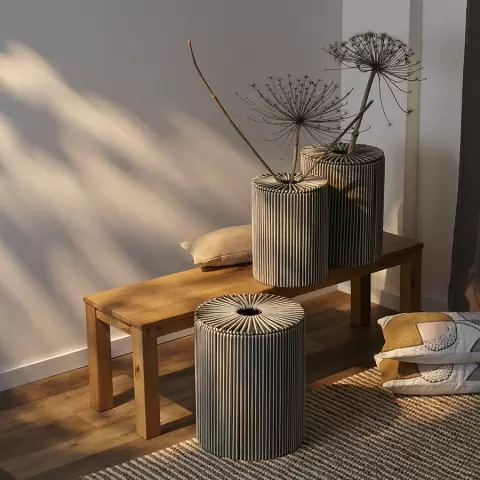 Корзина плетеная dholak grey из коллекции ethnic, размер l