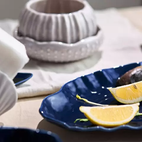Блюдо сервировочное clams синего цвета из коллекции sea treasures