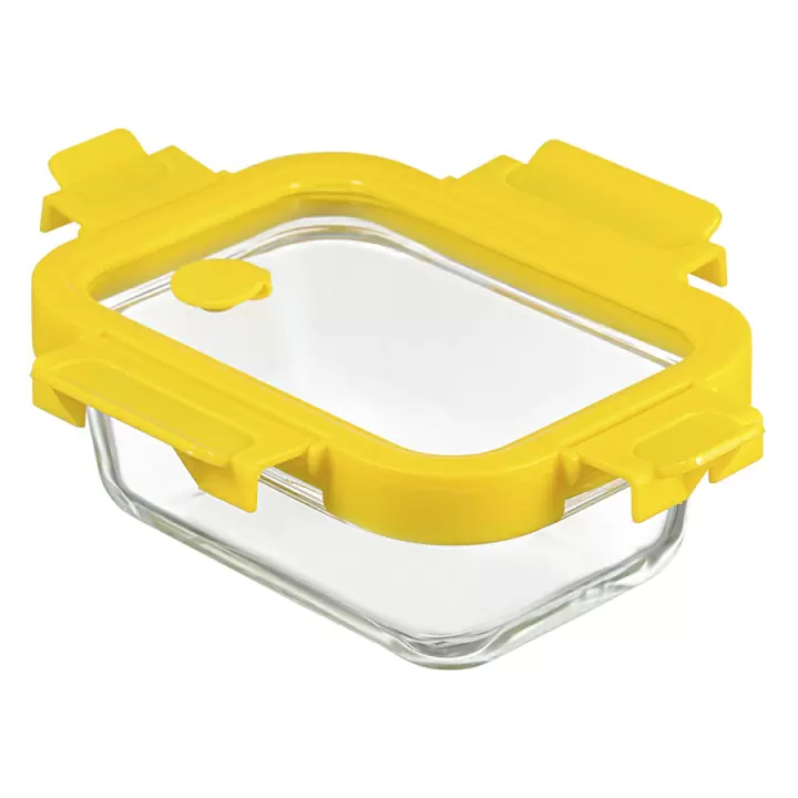 Контейнер для запекания и хранения прямоугольный с крышкой Smart Solutions, 370 мл, желтый
