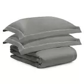 Комплект постельного белья из сатина серого цвета из египетского хлопка из коллекции essential, пододеяльник 150x200, 2 наволочки (50x70)