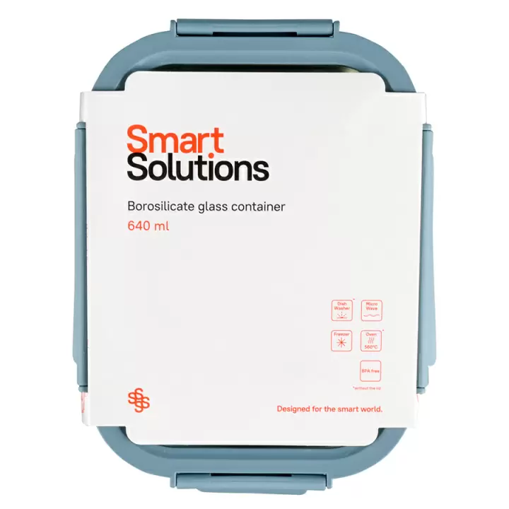 Контейнер для запекания, хранения и переноски продуктов в чехле Smart Solutions, 640 мл, синий