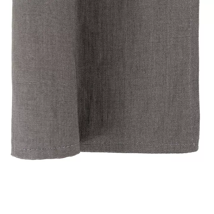 Салфетка под приборы из умягченного льна с декоративной обработкой темно-серый essential, 35х45 см