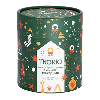 Стакан с декоративной фигуркой Зимний праздник из коллекции new year essential, 300 мл
