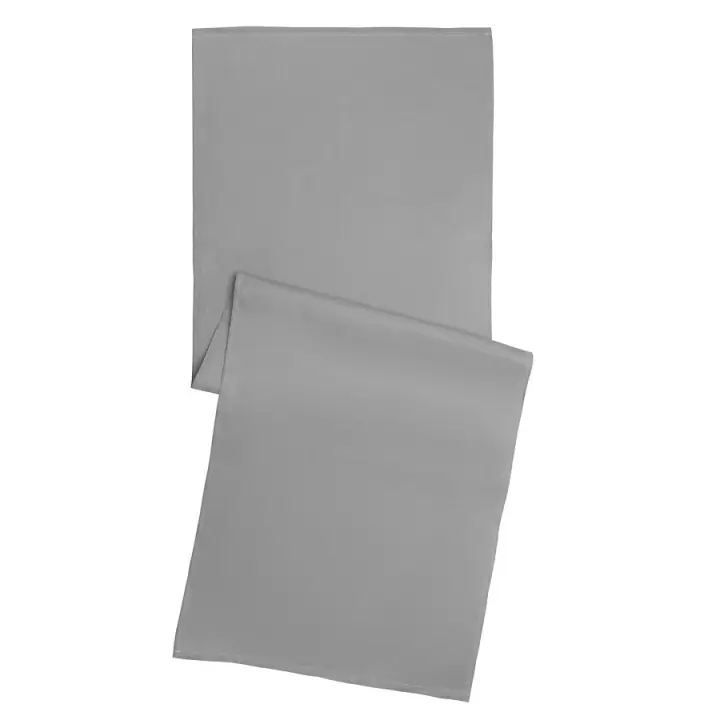 Дорожка серого цвета с фактурным рисунком из хлопка из коллекции essential, 53х150см