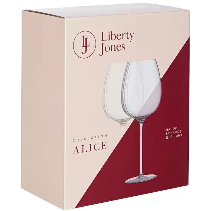 Набор бокалов для вина alice в подарочной упаковке, 800 мл, 2 шт.