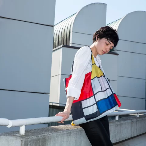 Складная сумка LOQI PIET MONDRIAN Composition with Red, Yellow, Blue and Black
