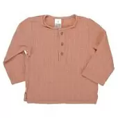 Рубашка из хлопкового муслина цвета пыльной розы из коллекции essential 24-36m