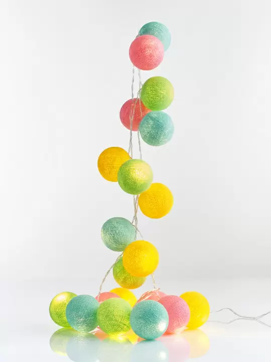 Гирлянда из 20 хлопковых шариков Lares & Penates Леденцы, 3,5 метра
