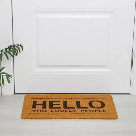 Коврик придверный  Доляна Hello
