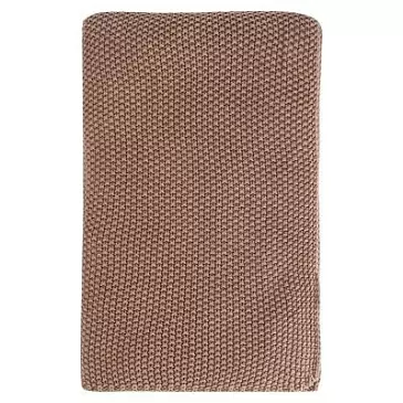 Плед из стираного хлопка цвета мокко из коллекции essential, 130x180 см