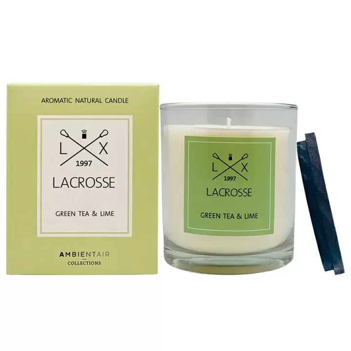 Свеча ароматическая Ambientair Lacrosse, Зеленый чай и лайм, 60 ч