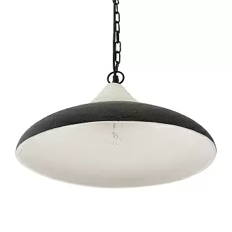 Светильник подвесной sustainable, D44х19 см, черный/белый